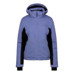 Kurtka Narciarska Damska Doris. Niebieskie kurtki damskie Trespass, l, bez wzorów, z materiału, długie, z kapturem, narciarskie. Za 404.99 zł.