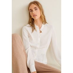 Mango - Koszula Milano. Szare koszule damskie Mango, z poliesteru, ze stójką, z długim rękawem. Za 139.90 zł.