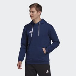 Bluza do piłki nożnej męska Adidas Entrada 22. Niebieskie bluzy męskie Adidas, m, bez wzorów, z bawełny, bez kaptura. Za 129.00 zł.