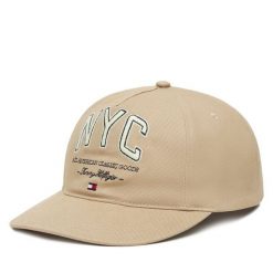 Czapka z daszkiem Tommy Hilfiger. Brązowe czapki i kapelusze męskie Tommy Hilfiger, bez wzorów. Za 169.99 zł.