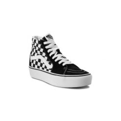 Buty Vans Checkerboard SK8-Hi Platform 2.0 Biały/Czarny. Czarne trampki i tenisówki damskie Vans, bez wzorów, eleganckie, bez zapięcia. W wyprzedaży za 355.85 zł.