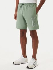 EA7 Emporio Armani Szorty sportowe 7M001315 AF13512 Zielony Regular Fit. Zielone krótkie spodenki sportowe męskie EA7 Emporio Armani, m, bez wzorów, z bawełny. Za 409.99 zł.
