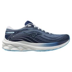 Damskie buty do biegania Mizuno Wave Skyrise Wos. Niebieskie obuwie sportowe damskie Mizuno, bez wzorów, z materiału, do biegania, mizuno wave. Za 349.99 zł.