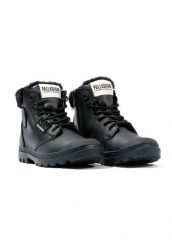Buty do chodzenia damskie Palladium Pampa Hi. Czarne obuwie sportowe damskie Palladium, bez wzorów, z gumy, trekkingowe. Za 689.99 zł.