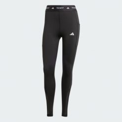 Legginsy Techfit Stash Pocket Full-Length. Czarne legginsy damskie Adidas, m, bez wzorów, z dzianiny, z podwyższonym stanem, długie, na fitness i siłownię, techfit (adidas). Za 199.00 zł.