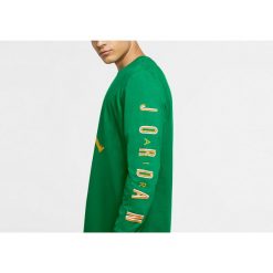 Koszulka męska nike air jordan sport dna long-sleeve crew tee lucky green. Zielone koszulki sportowe męskie Jordan, m, bez wzorów, bez kołnierzyka, bez ramiączek, do koszykówki. Za 169.00 zł.