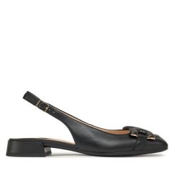 Baleriny Gabor. Czarne baleriny damskie Gabor, bez wzorów, bez obcasa. Za 509.99 zł.