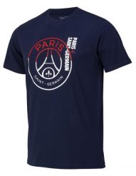 T-Shirt Męski PSG Big Logo. Niebieskie t-shirty męskie PARIS SAINT GERMAIN, m, bez wzorów, z bawełny, eleganckie, bez kołnierzyka. Za 129.99 zł.