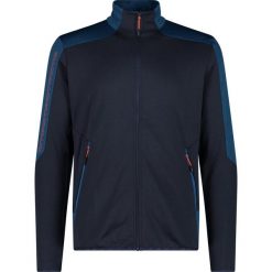 Bluza dresowa z podwójnego materiału CMP. Niebieskie kurtki sportowe męskie CMP, bez wzorów, z dresówki, trekkingowe. Za 300.50 zł.