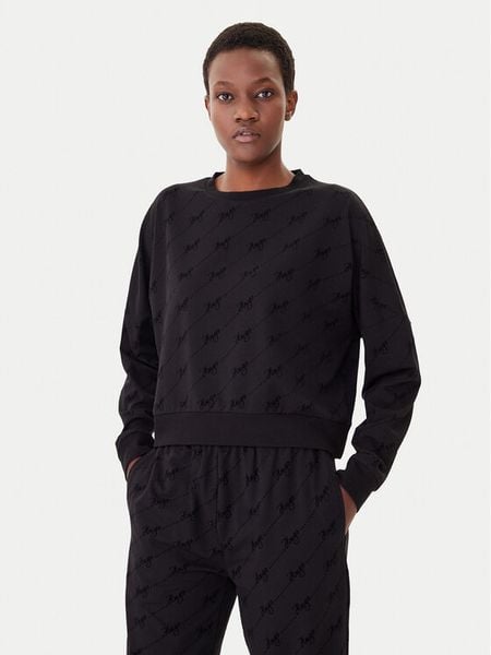 HUGO Bluza Lokky 50545210 Czarny Relaxed Fit. Czarne bluzy damskie Hugo, xl, bez wzorów, bez kaptura. Za 479.99 zł.