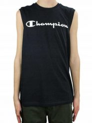 Koszulka męska Champion. Czarne koszulki sportowe męskie Champion, m, bez wzorów, z bawełny, bez kołnierzyka, bez ramiączek, na fitness i siłownię. Za 119.00 zł.