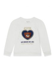 Guess Spodnie materiałowe J6RB13 WGUL0 Czarny Regular Fit. Czarne spodnie materiałowe dla dziewczynek Guess, z aplikacjami, z materiału. Za 299.99 zł.