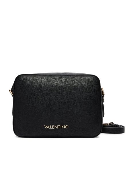 Valentino Torebka Brixton VBS7LX07 Czarny. Czarne listonoszki damskie Valentino, bez wzorów, ze skóry, bez dodatków. Za 268.99 zł.