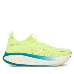 Buty do biegania Mizuno. Zielone buty sportowe męskie Mizuno, bez zapięcia, do biegania. Za 769.99 zł.