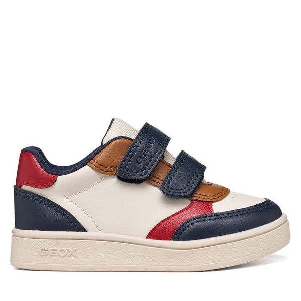 Sneakersy Geox. Białe trampki i tenisówki chłopięce Geox, bez wzorów, bez zapięcia. Za 161.99 zł.