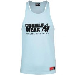 Tank top Gorilla Wear Classic. Niebieskie t-shirty męskie GORILLA WEAR, s, bez wzorów, klasyczne, bez kołnierzyka. Za 143.85 zł.