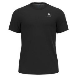 Koszulka z krótkim rękawem trekkingowa męska Odlo T-shirt F-DRY. Czarne koszulki sportowe męskie Odlo, m, bez wzorów, bez kołnierzyka, bez ramiączek, trekkingowe. Za 191.26 zł.