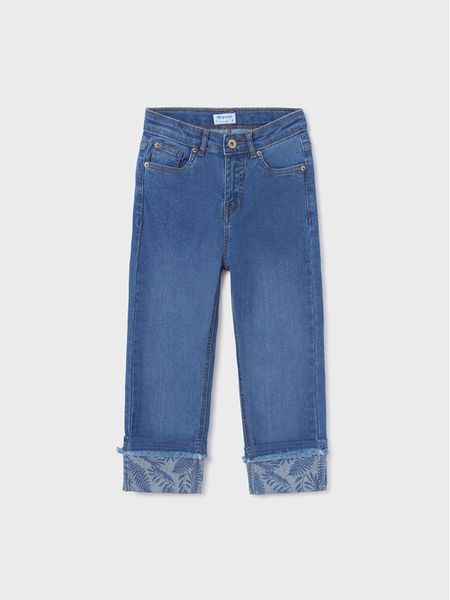 Mayoral Jeansy 6580 Granatowy. Niebieskie jeansy dla dziewczynek Mayoral, z bawełny. Za 150.99 zł.