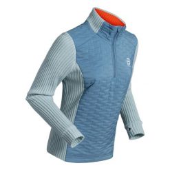Sweter damski z zamkiem błyskawicznym Daehlie Sportswear Comfy 2.0. Niebieskie swetry damskie DAEHLIE, xl, bez wzorów, z materiału, bez kołnierzyka, bez ramiączek, bez kaptura. Za 581.50 zł.