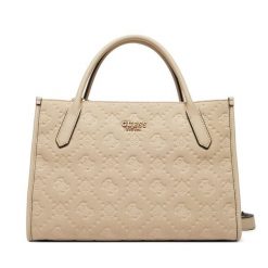 Torebka Guess. Brązowe torebki do ręki damskie Guess, z aplikacjami, bez dodatków. Za 679.99 zł.