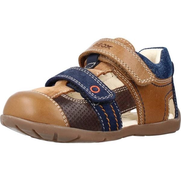 Sandały GEOX B KAYTAN A Brązowy. Brązowe sandały męskie Geox, z materiału, bez zapięcia. Za 132.99 zł.