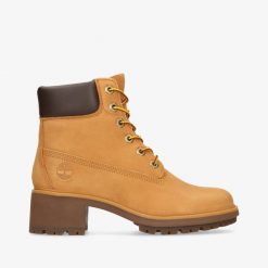 TIMBERLAND Kinsley 6 In Waterproof Boot Botki damskie. Brązowe botki damskie Timberland, ze skóry, eleganckie, bez obcasa, bez zapięcia. W wyprzedaży za 615.99 zł.