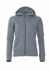 Clique Loris Women damska bluza z kapturem zapinana na zamek szara. Szare bluzy damskie CLIQUE, s, bez wzorów, z bawełny, z kapturem. Za 162.26 zł.