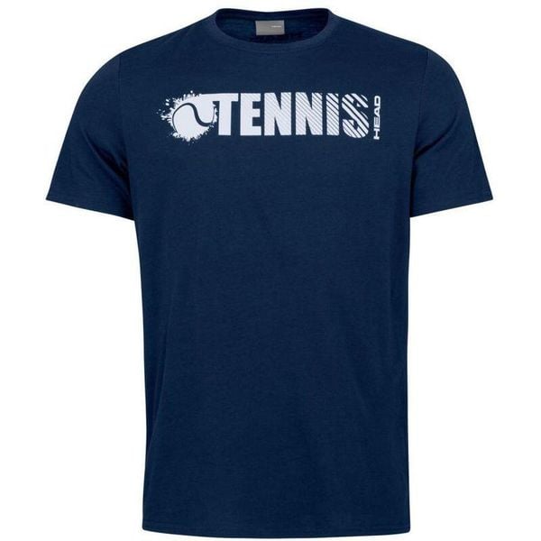 Koszulka tenisowa męska Head Font Tshirt. Niebieskie t-shirty męskie Head, m, bez wzorów, bez kołnierzyka. Za 109.99 zł.