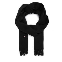 Szalik Tommy Hilfiger. Czarne szaliki męskie Tommy Hilfiger, bez wzorów. Za 649.99 zł.