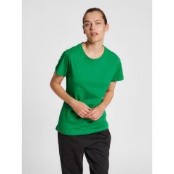 Koszulka damska Hummel Red Basic. Zielone koszulki sportowe damskie Hummel, s, bez wzorów, z bawełny, bez kołnierzyka, bez ramiączek, na fitness i siłownię. Za 141.00 zł.