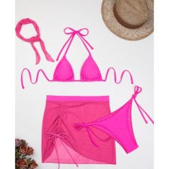 Bikini z pareo na plażę i basen regulowane lekkie Ileen. Czarne bikini damskie Intica, na lato, xl, bez wzorów. W wyprzedaży za 159.00 zł.
