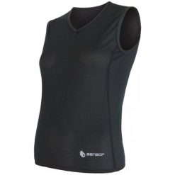 Sensor Koszulka Coolmax Air V-Neck Black S. Czarne koszulki sportowe damskie Sensor, bez rękawów. Za 109.00 zł.