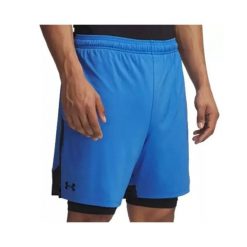 Męskie szorty wentylowane Tech (Atlantis). Niebieskie krótkie spodenki sportowe męskie Under Armour, l, bez wzorów, z materiału, na fitness i siłownię. Za 225.85 zł.