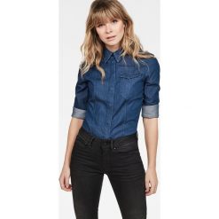 G-Star Raw - Koszula. Szare koszule damskie G-Star Raw, z bawełny, casualowe, z długim rękawem. W wyprzedaży za 359.90 zł.