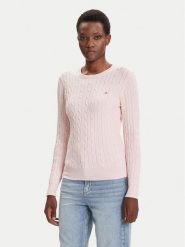 Gant Sweter 4800100 Różowy Slim Fit. Czerwone swetry damskie GANT, s, bez wzorów, z bawełny, bez kołnierzyka, bez ramiączek, bez kaptura. Za 529.99 zł.
