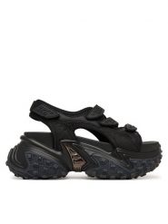 Buffalo Sandały Cerbo Sandal Track 1602366 Czarny. Czarne sandały damskie Buffalo, bez wzorów, z materiału, bez obcasa, na płaskiej podeszwie, bez zapięcia. Za 429.99 zł.