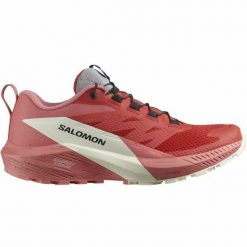 Obuwie Sportowe Damskie Góra Salomon Sense Ride 5. Czerwone obuwie sportowe damskie Salomon, bez wzorów, do biegania. Za 633.00 zł.