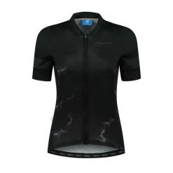 Koszulka rowerowa damska Rogelli MARBLE. Czarne koszulki sportowe damskie Rogelli, l, bez wzorów, z materiału, bez kołnierzyka, bez ramiączek, na fitness i siłownię. Za 139.25 zł.