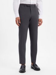 BOSS spodnie z wełny dziewiczej Baukasten - H-Gio-MM-C-NF Mężczyźni Slim Fit szary, 25. Szare eleganckie spodnie męskie Boss, m, bez wzorów, z wełny. Za 599.95 zł.