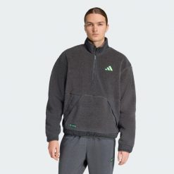 Bluza dresowa z suwakiem do połowy długości Mercedes - AMG Petronas Formula One. Szare bluzy męskie Adidas, bez wzorów, z dresówki, bez kaptura. Za 439.00 zł.