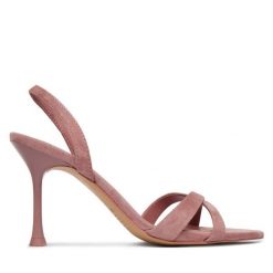Sandały Aldo. Czerwone sandały damskie Aldo, bez wzorów, bez obcasa, na szpilce, bez zapięcia. Za 359.99 zł.