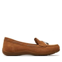 Mokasyny Geox. Brązowe mokasyny damskie Geox. Za 289.99 zł.