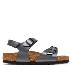 Sandały Birkenstock. Czarne sandały dziewczęce Birkenstock, bez zapięcia. Za 319.99 zł.