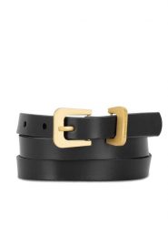 Gino Rossi Pasek Damski BLYL24003-3 Czarny. Czarne paski damskie Gino Rossi, bez wzorów, ze skóry. Za 99.99 zł.