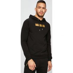 Versace Jeans - Bluza. Czarne bluzy męskie Versace Jeans, l, bez wzorów, z bawełny, z kapturem. W wyprzedaży za 569.90 zł.