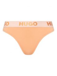HUGO Stringi 50469651 Pomarańczowy. Brązowe stringi damskie Hugo, xxl, bez wzorów, z bawełny. Za 49.99 zł.
