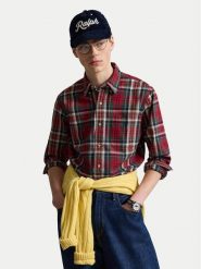 Polo Ralph Lauren Koszula 710B30242001 Czerwony ciemny Custom Fit. Czerwone koszule męskie Polo Ralph Lauren, m, bez wzorów, z bawełny, bez kołnierzyka, bez ramiączek. Za 769.99 zł.