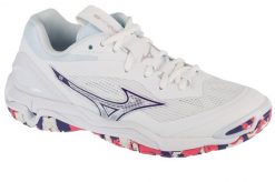 Buty do piłki ręcznej damskie, Wave Stealth 6. Białe obuwie sportowe damskie Mizuno, bez wzorów, z materiału, do piłki ręcznej, mizuno wave. Za 639.00 zł.