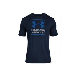 Koszulka sportowa męska Under Armour GL Foundation SS Tee. Niebieskie koszulki sportowe męskie Under Armour, m, bez wzorów, bez kołnierzyka, bez ramiączek, do piłki nożnej. W wyprzedaży za 105.45 zł.