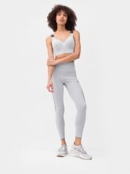 4F Legginsy do biegania szybkoschnące damskie S. Szare legginsy damskie 4f, s, bez wzorów, z podwyższonym stanem, do biegania. Za 169.99 zł.